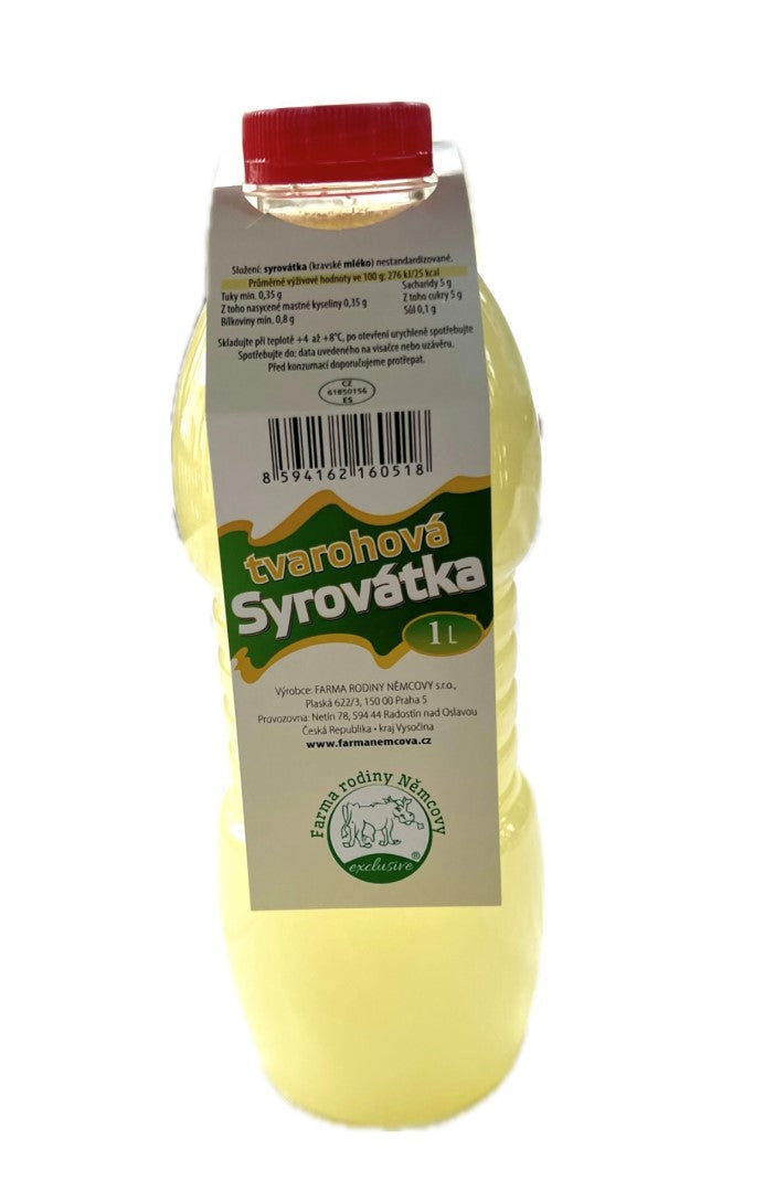 Čerstvá tvarohová syrovátka - 1 litr