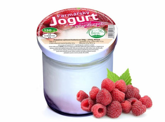 Farmářský jogurt s malinami 150 g